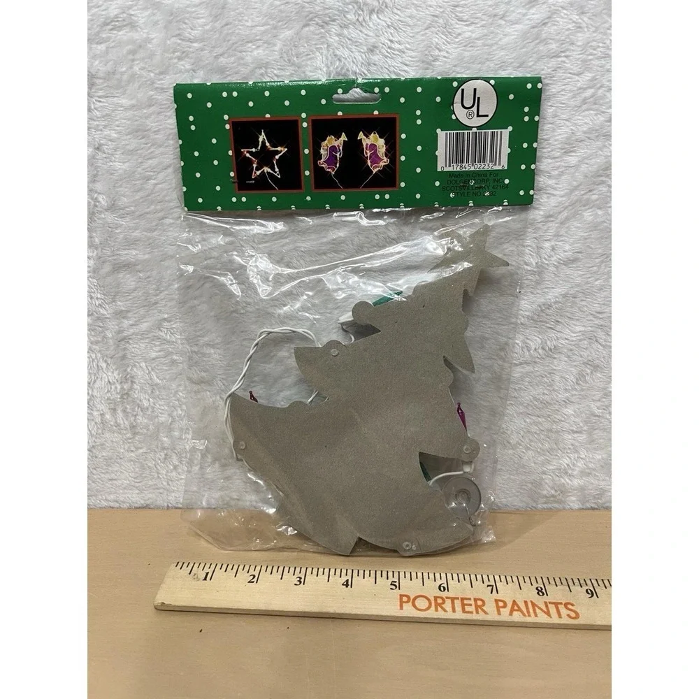 Dollar General Holiday Trim 10-Lite Christmas Tree Window Light Suction Cup